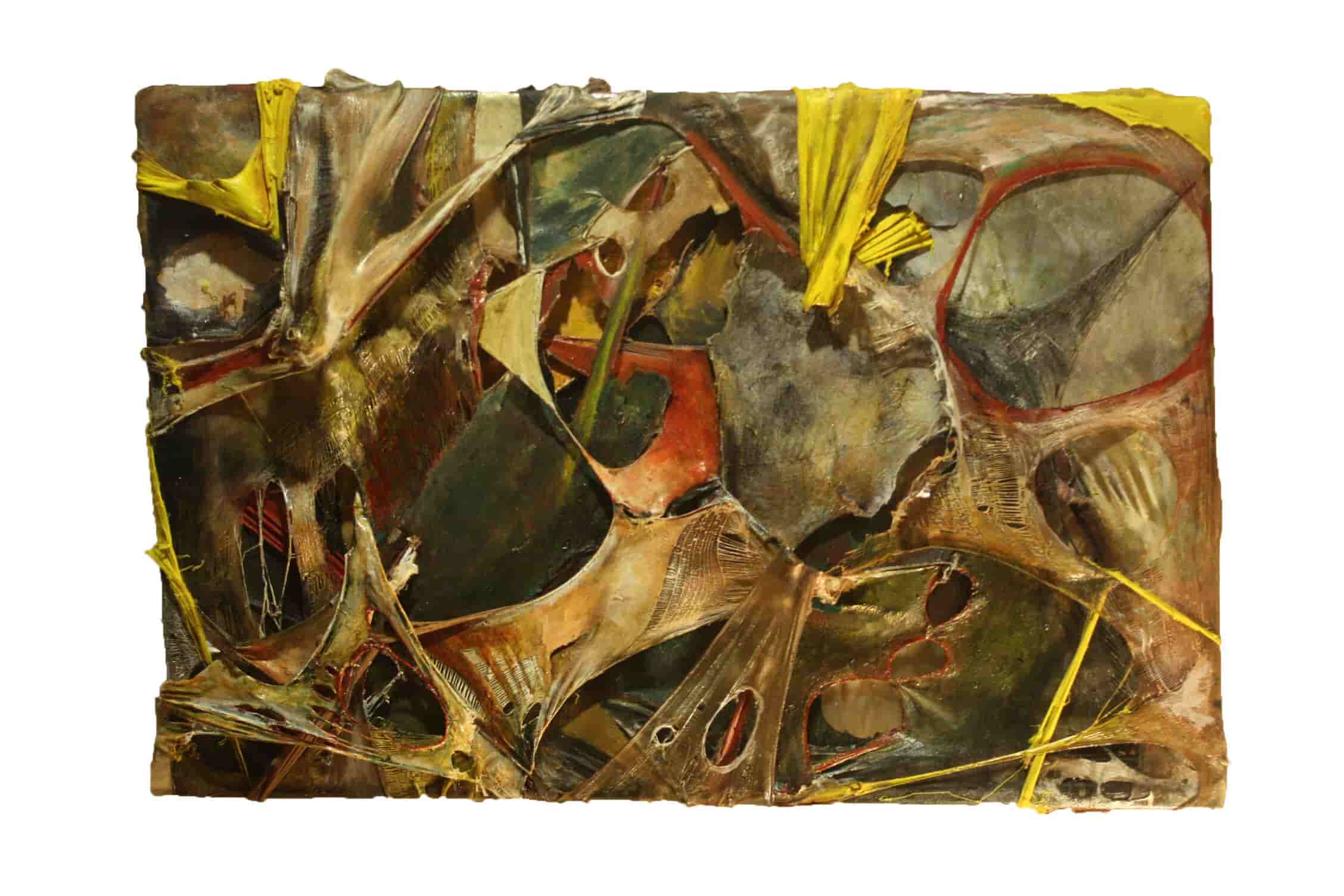 Untitled by Nevada Hardman is a sculptural painting exploring form and materiality 