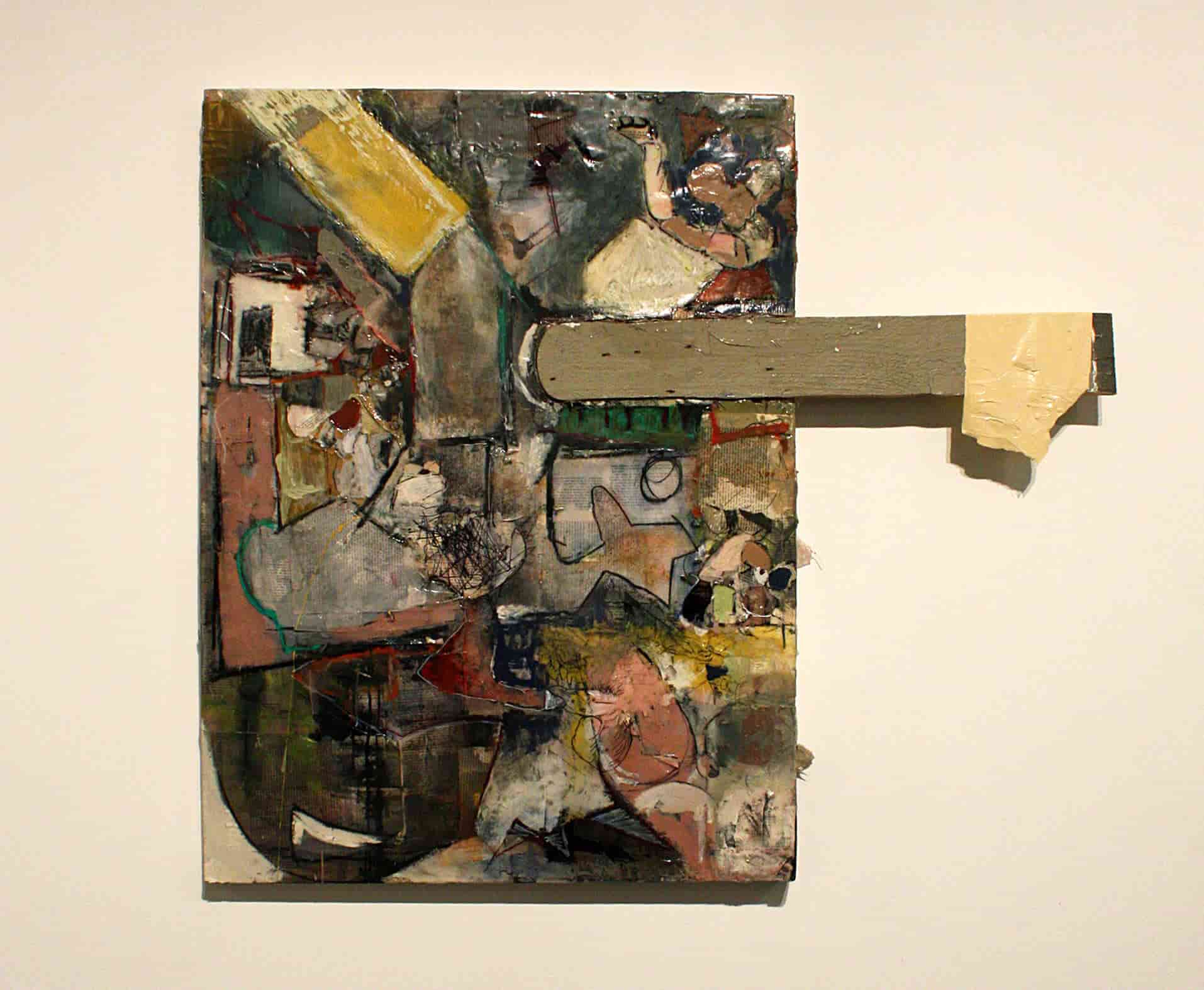 Untitled painting by Nevada Hardman. Enamel, Resin, wood