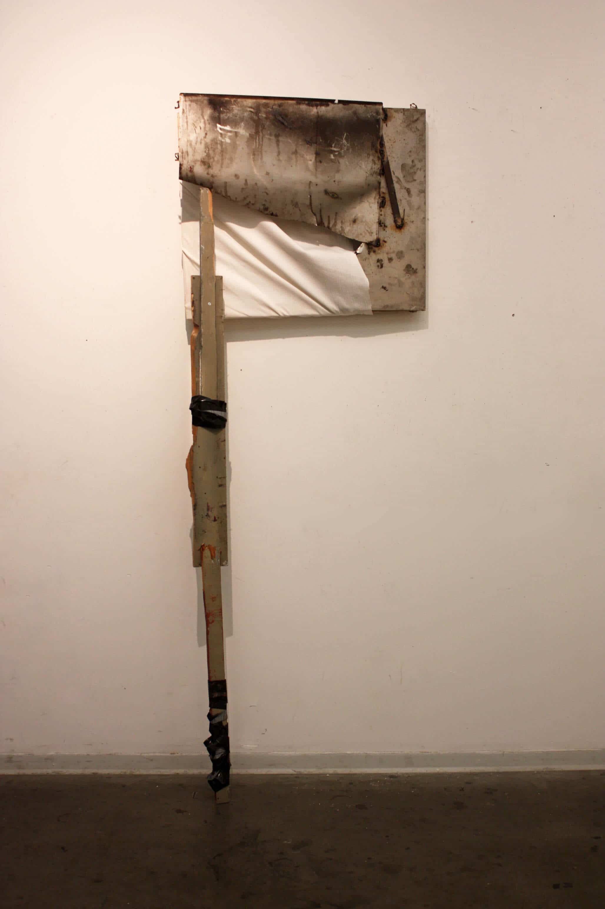 Crutch by Nevada Hardman is a sculpture pretending to be a painting