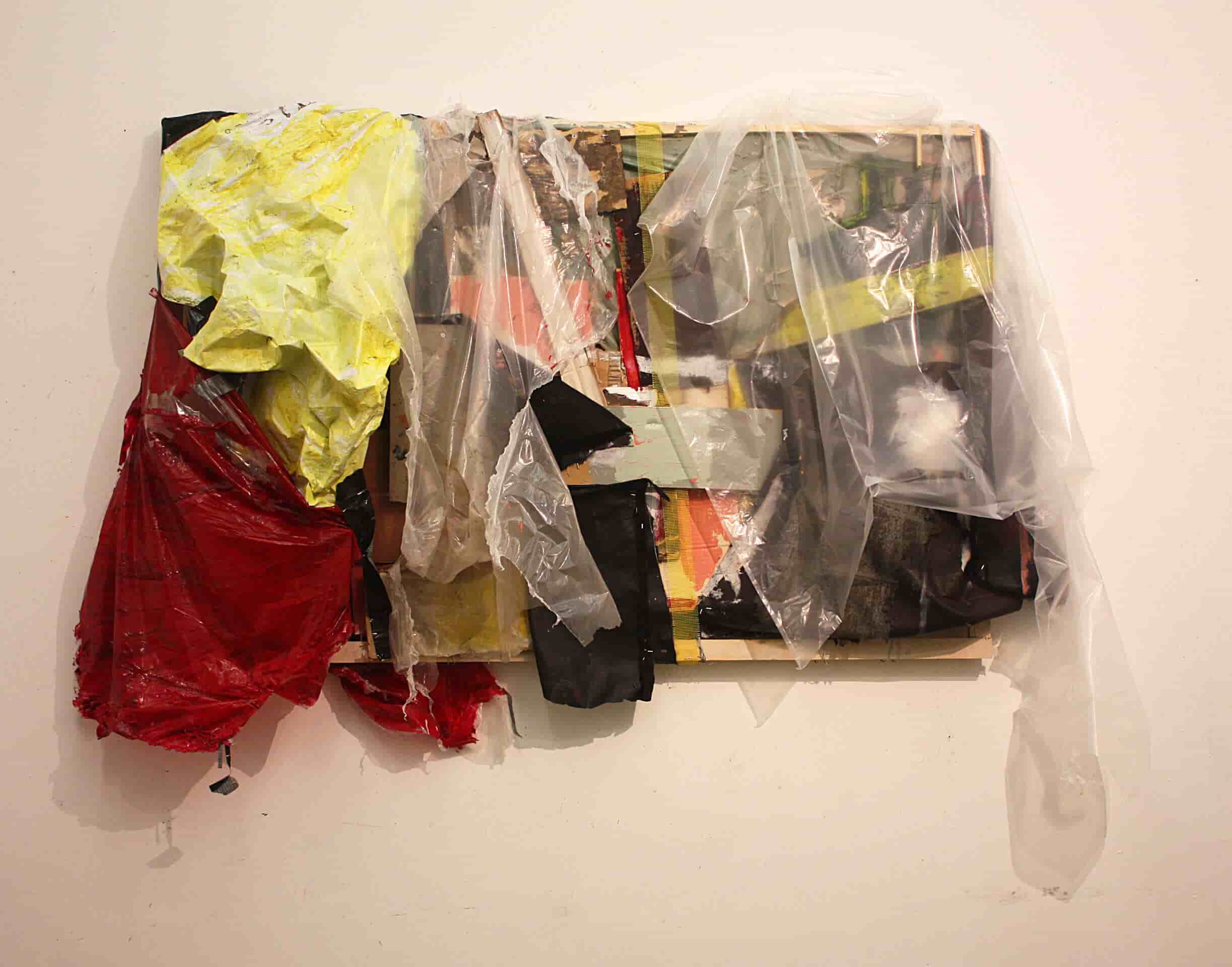 Shitpainting by Nevada Hardman is a shitty painting exploring formalism through trash and found materials